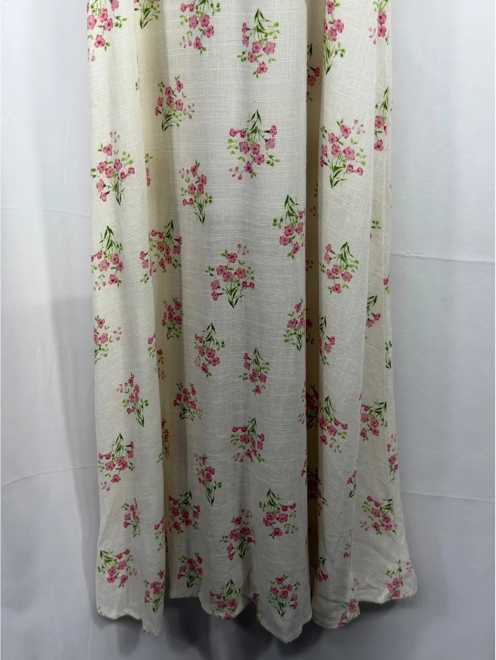 GB Girls Size 7 Ivory Pink Floral Ruffle Romper Jumpsuit